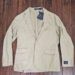 Polo Ralph Lauren Tan Brown Linen Suit  Size 38R